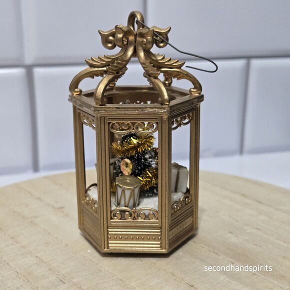 Kurt S Adler Santa's World Christmas  Ornament Lantern W Tree  VTG 2000 - Picture 4 of 9